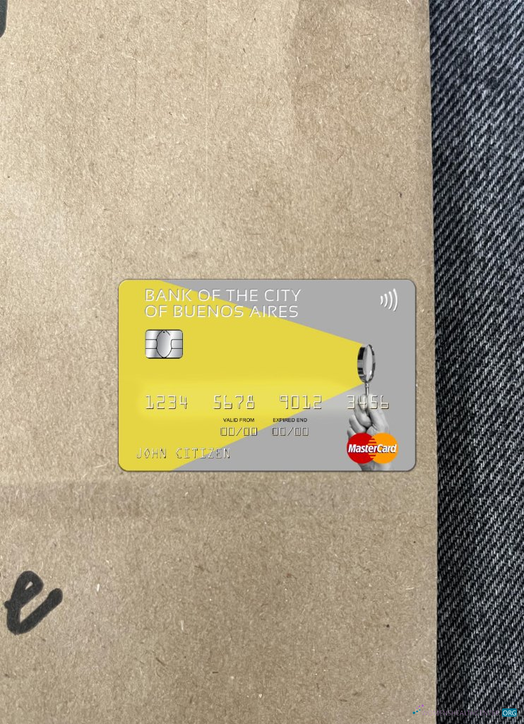 Download Argentina Bank of the City of Buenos Aires mastercard photolook front Photoshop template